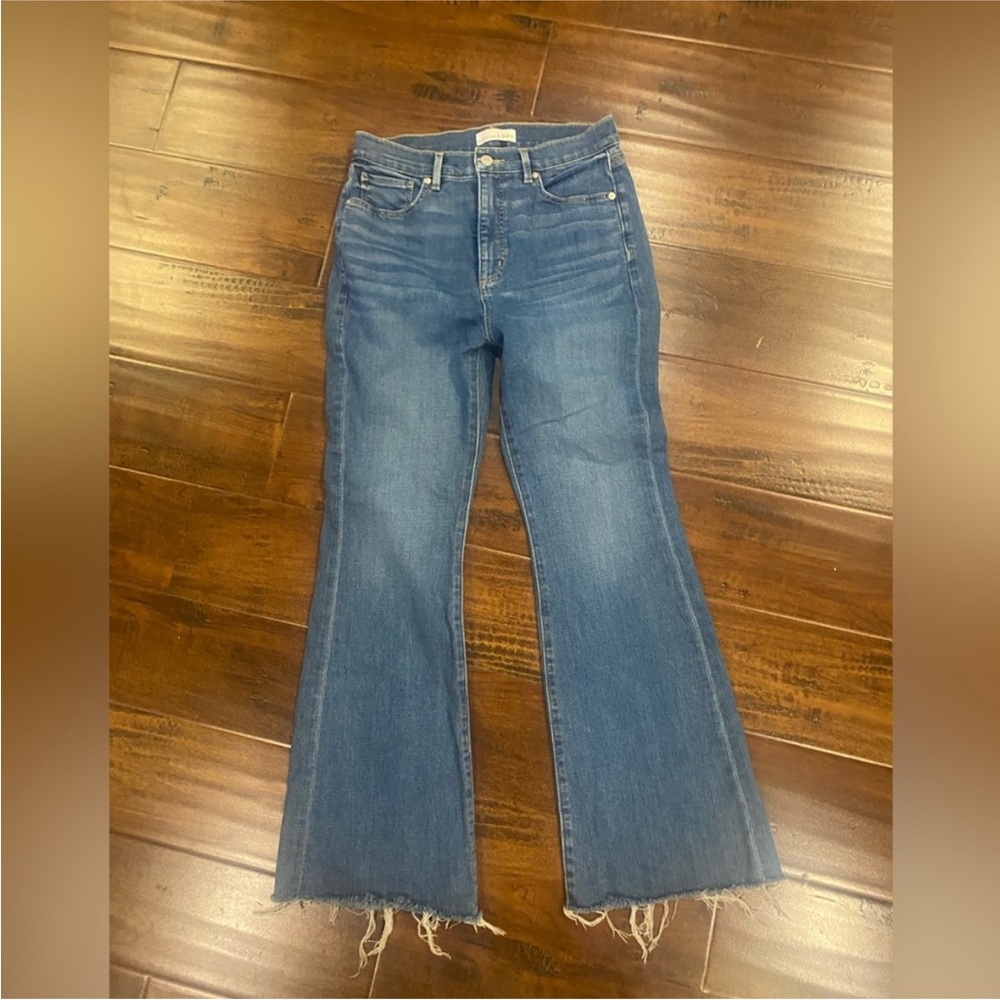 Loft the slim flare 27 jeans high rise